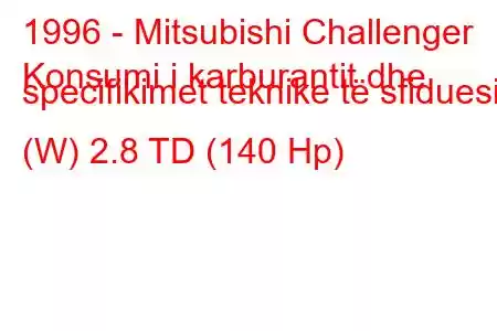 1996 - Mitsubishi Challenger
Konsumi i karburantit dhe specifikimet teknike të sfiduesit (W) 2.8 TD (140 Hp)