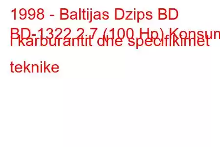 1998 - Baltijas Dzips BD
BD-1322 2.7 (100 Hp) Konsumi i karburantit dhe specifikimet teknike