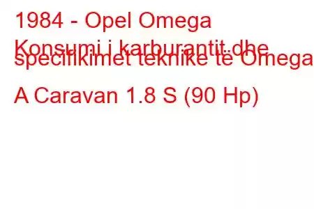 1984 - Opel Omega
Konsumi i karburantit dhe specifikimet teknike të Omega A Caravan 1.8 S (90 Hp)