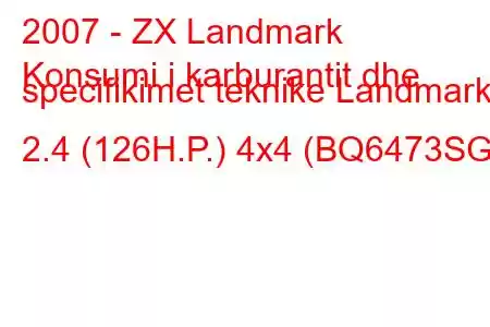2007 - ZX Landmark
Konsumi i karburantit dhe specifikimet teknike Landmark 2.4 (126H.P.) 4x4 (BQ6473SG)