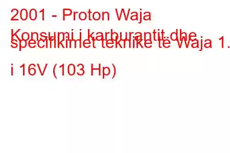 2001 - Proton Waja
Konsumi i karburantit dhe specifikimet teknike të Waja 1.6 i 16V (103 Hp)