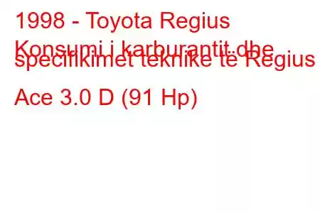 1998 - Toyota Regius
Konsumi i karburantit dhe specifikimet teknike të Regius Ace 3.0 D (91 Hp)