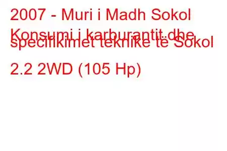 2007 - Muri i Madh Sokol
Konsumi i karburantit dhe specifikimet teknike të Sokol 2.2 2WD (105 Hp)