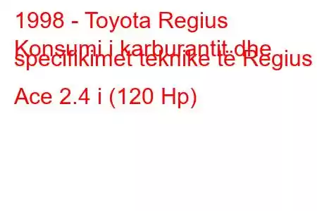 1998 - Toyota Regius
Konsumi i karburantit dhe specifikimet teknike të Regius Ace 2.4 i (120 Hp)