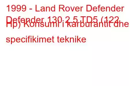 1999 - Land Rover Defender
Defender 130 2.5 TD5 (122 Hp) Konsumi i karburantit dhe specifikimet teknike