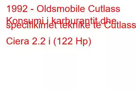 1992 - Oldsmobile Cutlass
Konsumi i karburantit dhe specifikimet teknike të Cutlass Ciera 2.2 i (122 Hp)