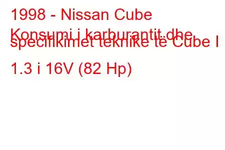 1998 - Nissan Cube
Konsumi i karburantit dhe specifikimet teknike të Cube I 1.3 i 16V (82 Hp)