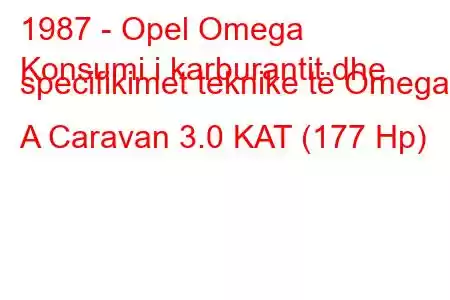 1987 - Opel Omega
Konsumi i karburantit dhe specifikimet teknike të Omega A Caravan 3.0 KAT (177 Hp)