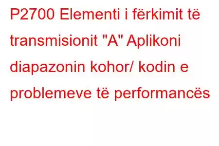 P2700 Elementi i fërkimit të transmisionit 