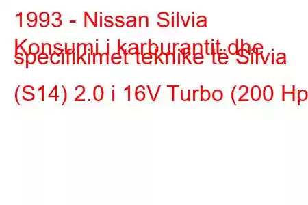 1993 - Nissan Silvia
Konsumi i karburantit dhe specifikimet teknike të Silvia (S14) 2.0 i 16V Turbo (200 Hp)