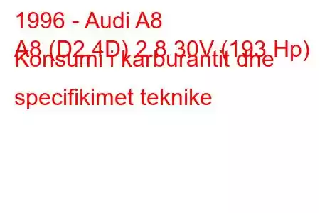 1996 - Audi A8
A8 (D2,4D) 2.8 30V (193 Hp) Konsumi i karburantit dhe specifikimet teknike