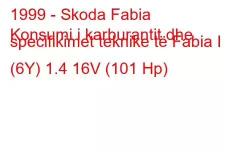 1999 - Skoda Fabia
Konsumi i karburantit dhe specifikimet teknike të Fabia I (6Y) 1.4 16V (101 Hp)