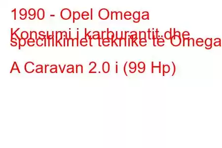 1990 - Opel Omega
Konsumi i karburantit dhe specifikimet teknike të Omega A Caravan 2.0 i (99 Hp)