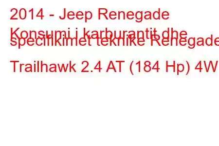 2014 - Jeep Renegade
Konsumi i karburantit dhe specifikimet teknike Renegade Trailhawk 2.4 AT (184 Hp) 4WD