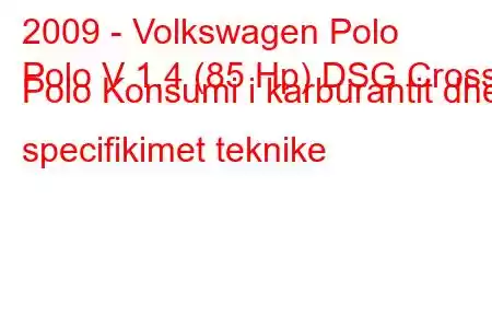 2009 - Volkswagen Polo
Polo V 1.4 (85 Hp) DSG Cross Polo Konsumi i karburantit dhe specifikimet teknike