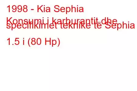 1998 - Kia Sephia
Konsumi i karburantit dhe specifikimet teknike të Sephia II 1.5 i (80 Hp)