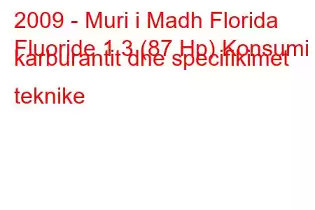 2009 - Muri i Madh Florida
Fluoride 1.3 (87 Hp) Konsumi i karburantit dhe specifikimet teknike