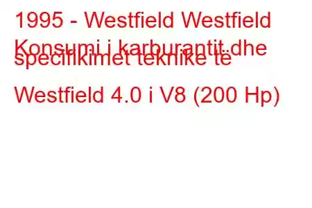 1995 - Westfield Westfield
Konsumi i karburantit dhe specifikimet teknike të Westfield 4.0 i V8 (200 Hp)