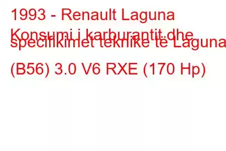 1993 - Renault Laguna
Konsumi i karburantit dhe specifikimet teknike të Laguna (B56) 3.0 V6 RXE (170 Hp)