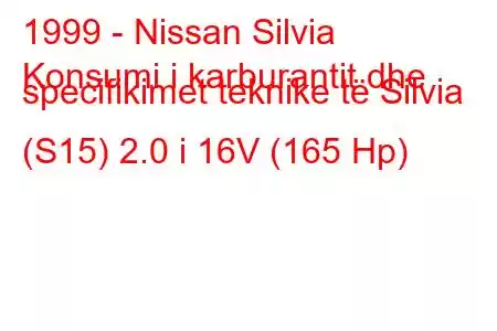 1999 - Nissan Silvia
Konsumi i karburantit dhe specifikimet teknike të Silvia (S15) 2.0 i 16V (165 Hp)