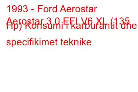 1993 - Ford Aerostar
Aerostar 3.0 EFI V6 XL (135 Hp) Konsumi i karburantit dhe specifikimet teknike