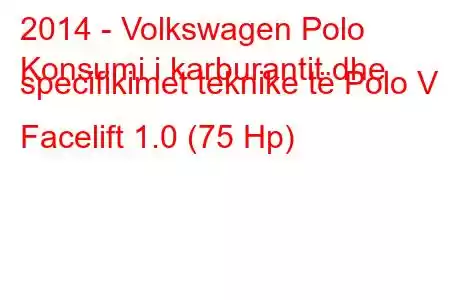 2014 - Volkswagen Polo
Konsumi i karburantit dhe specifikimet teknike të Polo V Facelift 1.0 (75 Hp)