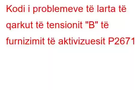 Kodi i problemeve të larta të qarkut të tensionit 