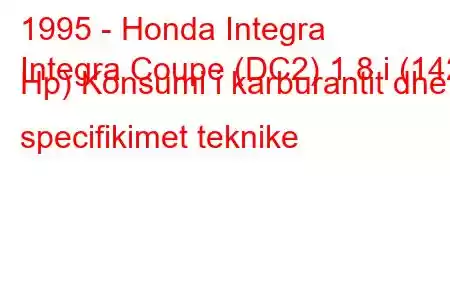 1995 - Honda Integra
Integra Coupe (DC2) 1.8 i (142 Hp) Konsumi i karburantit dhe specifikimet teknike