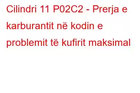 Cilindri 11 P02C2 - Prerja e karburantit në kodin e problemit të kufirit maksimal