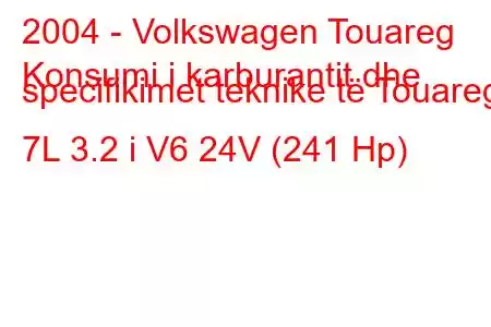 2004 - Volkswagen Touareg
Konsumi i karburantit dhe specifikimet teknike të Touareg 7L 3.2 i V6 24V (241 Hp)