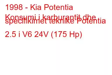 1998 - Kia Potentia
Konsumi i karburantit dhe specifikimet teknike Potentia 2.5 i V6 24V (175 Hp)