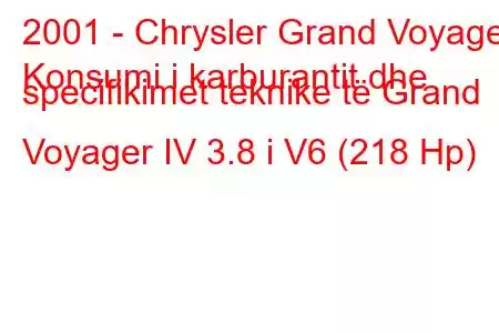 2001 - Chrysler Grand Voyager
Konsumi i karburantit dhe specifikimet teknike të Grand Voyager IV 3.8 i V6 (218 Hp)