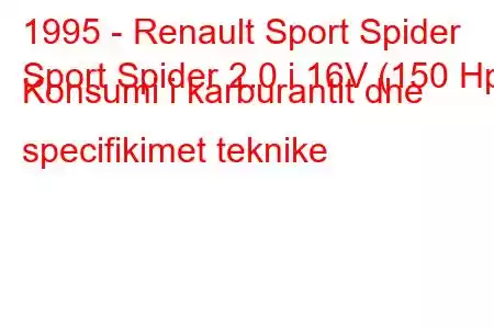 1995 - Renault Sport Spider
Sport Spider 2.0 i 16V (150 Hp) Konsumi i karburantit dhe specifikimet teknike