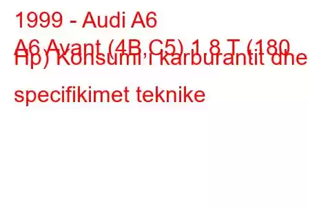 1999 - Audi A6
A6 Avant (4B,C5) 1.8 T (180 Hp) Konsumi i karburantit dhe specifikimet teknike