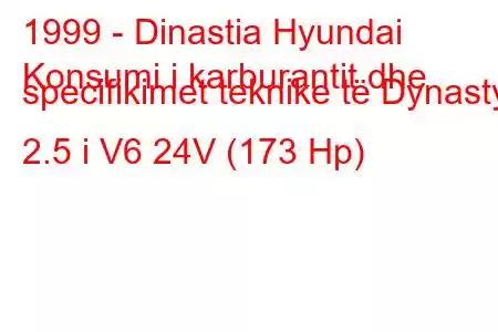 1999 - Dinastia Hyundai
Konsumi i karburantit dhe specifikimet teknike të Dynasty 2.5 i V6 24V (173 Hp)