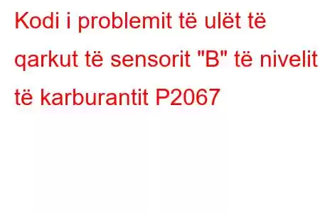 Kodi i problemit të ulët të qarkut të sensorit 