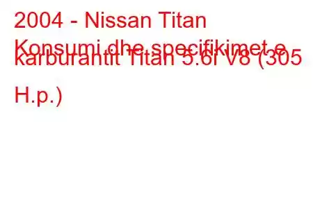 2004 - Nissan Titan
Konsumi dhe specifikimet e karburantit Titan 5.6i V8 (305 H.p.)