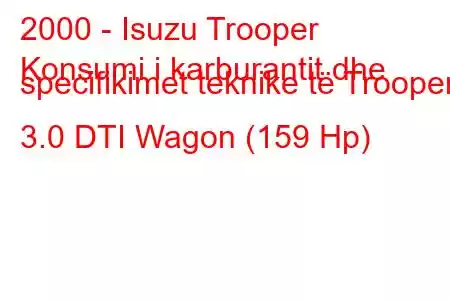 2000 - Isuzu Trooper
Konsumi i karburantit dhe specifikimet teknike të Trooper 3.0 DTI Wagon (159 Hp)