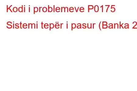 Kodi i problemeve P0175 Sistemi tepër i pasur (Banka 2).