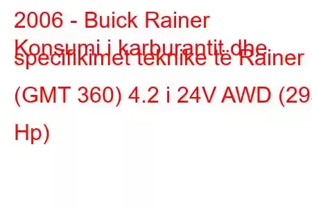 2006 - Buick Rainer
Konsumi i karburantit dhe specifikimet teknike të Rainer (GMT 360) 4.2 i 24V AWD (295 Hp)