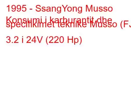 1995 - SsangYong Musso
Konsumi i karburantit dhe specifikimet teknike Musso (FJ) 3.2 i 24V (220 Hp)