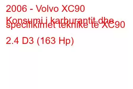 2006 - Volvo XC90
Konsumi i karburantit dhe specifikimet teknike të XC90 2.4 D3 (163 Hp)