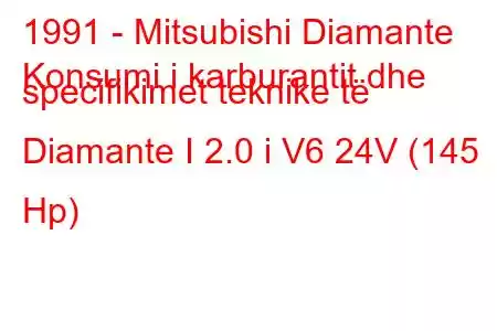 1991 - Mitsubishi Diamante
Konsumi i karburantit dhe specifikimet teknike të Diamante I 2.0 i V6 24V (145 Hp)