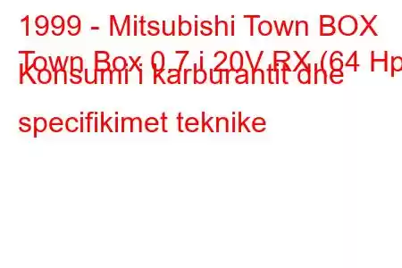 1999 - Mitsubishi Town BOX
Town Box 0.7 i 20V RX (64 Hp) Konsumi i karburantit dhe specifikimet teknike